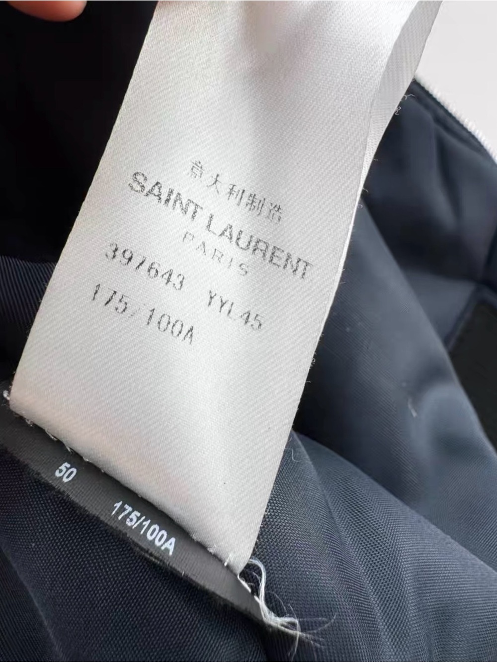 🚩steal Saint Laurent Navy Blue Bomber Jacket - Picture 4 of 6